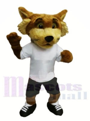 Renard avec blanc T-shirt Mascotte Les costumes Animal