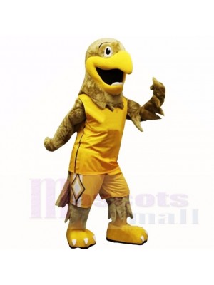 sport Jaune faucon Costumes De Mascotte Dessin animé