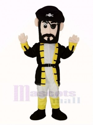 Jaune Manchette Capitaine Blythe Pirate Mascotte Costume