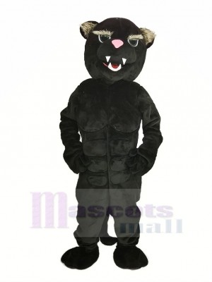 Noir Muscle Panthère Mascotte Costume