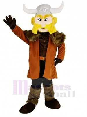 Thor la Géant Viking Mascotte Costume avec argent Casque
