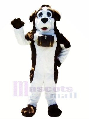 marron et blanc Saint Bernard Chien Mascotte Les costumes