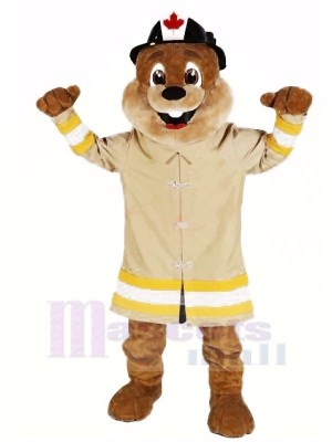 Feu protection Castor Mascotte Les costumes Dessin animé