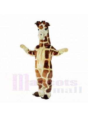 Mascotte girafe de qualité supérieure pour adultes