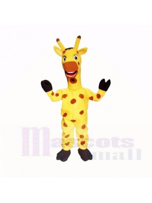 Jaune Amical Poids léger Girafe Costumes De Mascotte Dessin animé
