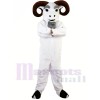 blanc Drôle Ram Costume de mascotte Taille adulte Halloween
