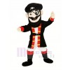 Barbe Pirate dans rouge Manteau Mascotte Costume Gens