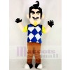 Monsieur. Peterson de Bonjour Voisin Homme Mascotte Costume Dessin animé