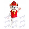 La Pat' Patrouill Marcus Paw Patrol Marshall Costume de mascotte adulte chien avec des vêtements rouges