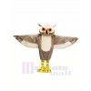 Gris Hibou avec Gros Les yeux Mascotte Les costumes Animal