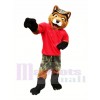 Renard avec rouge T-shirt Mascotte Les costumes Animal