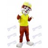 Pat Patrouille Rubble Adulte Paw Patrol Mascotte Costume Jaune Chien Halloween Costume