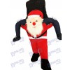 Piggyback Santa Claus Carry Me Ride Costume de mascotte de Père Noël