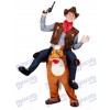 Wild Western Horse Carry Me Piggy Retour Mascotte Déguisement Farm Cowboy Costume