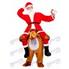 Reindeer Carry Me Costume mascotte renne Carry Santa Claus Christmas Déguisement