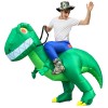 T-Rex Porter moi Balade sur Gonflable Costume Dinosaure avec Gros Les dents Coup en haut Combinaison pour Adulte/enfant