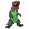gris T-Rex Dinosaure Gonflable Costume Air Coup en haut Fête Costume pour Adulte/enfant