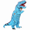 Bleu T-Rex Dinosaure Gonflable Costume Air Coup en haut Fête Costume pour Adulte/enfant