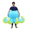 Bleu Poulpe Calamar Gonflable Costume Halloween Noël Costume pour Adulte