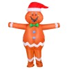 pain d'épice Homme Gonflable Costume Coup en haut Halloween Noël Le maillot de corps pour Adulte