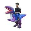 Bleu et Violet Velociraptor Dinosaure Porter moi Balade sur Gonflable Costume pour Adulte