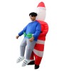 Père Noël Claus Porter moi Gonflable Costume Halloween Noël Costume pour Adulte