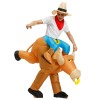 Cow-boy Porter moi Balade sur marron Taureau Gonflable Halloween Noël Costume pour Adulte/enfant