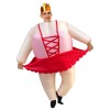 Ballerine Gonflable Costume Tiare couronne Halloween Noël Costume pour Adulte rouge Ruban