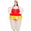 Ballerine Gonflable Costume Tiare couronne Halloween Noël Costume pour Adulte rouge
