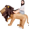 marron Lion Porter Moi Balade sur Gonflable Costume Fantaisie Robe Cosplay Costume