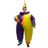 Pitre dans Violet et Jaune Gonflable Costume Halloween Noël Combinaison pour Adulte