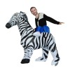 Zèbre Porter moi Balade sur Gonflable Costume Halloween Noël Combinaison pour Adulte/enfant