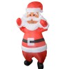 Père Noël Claus avec blanc Ceinture Gonflable Costume Halloween Noël Costume pour Adulte
