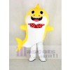 PinkFong Jaune Bébé Requin Mascotte Costume Dessin animé