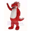 rouge Dragon Mascotte Costume Dessin animé