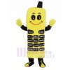 Jaune Téléphone Mascotte Costume Dessin animé