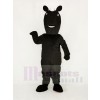 Réaliste Noir Mustang Cheval Mascotte Costume École