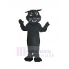 Noir Panthère avec Vert Les yeux Mascotte Costume