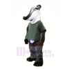 gris Chemise Blaireau Mascotte Costume Animal