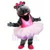 Rose Jupe Ballerine Hippopotame Mascotte Costume Animal