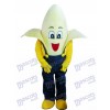 Banana with Overalls Costume de mascotte Fruit Nourriture