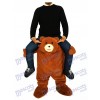 Ours brun tirelire Carry Me Ride sur costume de mascotte ours en peluche