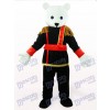 Costume de mascotte d'anime de nounours masculin noir et blanc