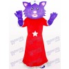 Costume de mascotte d'Anime pourpre d'ours de robe rouge femelle