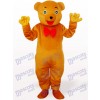 Costume de mascotte adulte en peluche ours jaune brunâtre