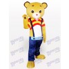 Costume de mascotte de dessin animé d'ours jaune de sangle