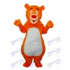 Mascotte des ours à poil court Orange Costume adulte