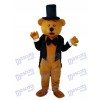 Ours en Costume Noir Mascotte Costume Adulte Animal