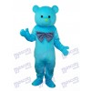 Heureux ours bleu mascotte Costume adulte Animal