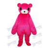 Costume adulte mascotte ours rouge